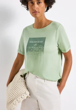 Shirt met glinsterende print