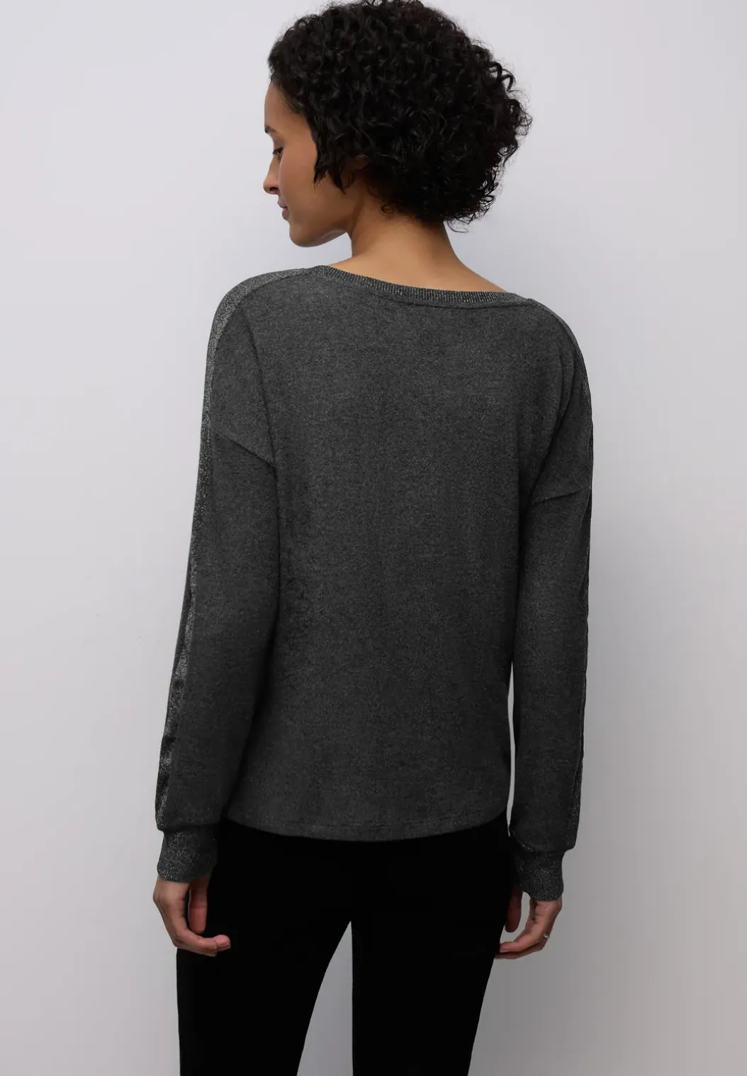 Shirt met glitterdetails