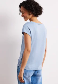 Shirt met hangende schouder en print