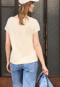 Shirt met hangende schouder in jersey
