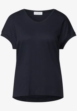 Shirt met jersey V-hals