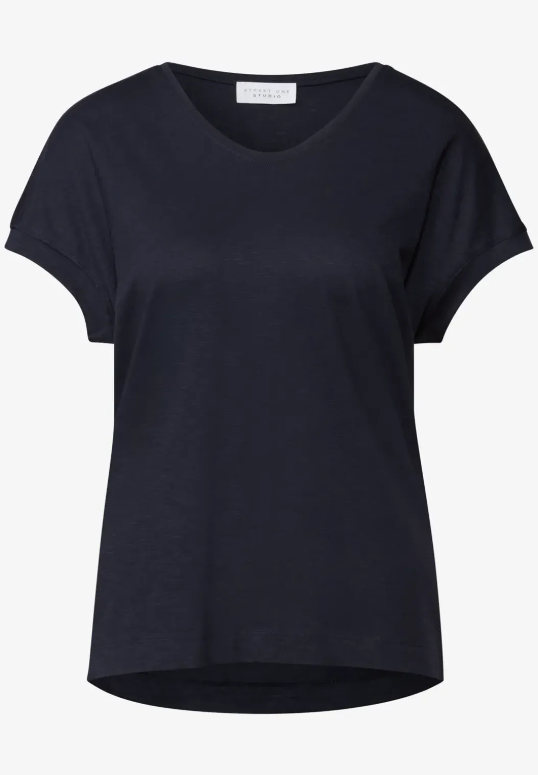 Shirt met jersey V-hals