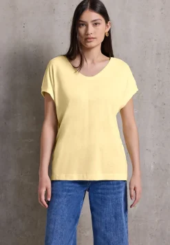 Shirt met jersey V-hals
