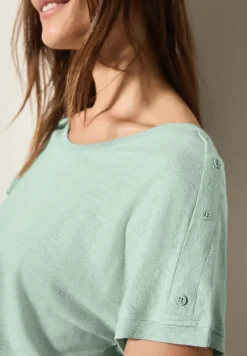 Shirt met knoopdetail