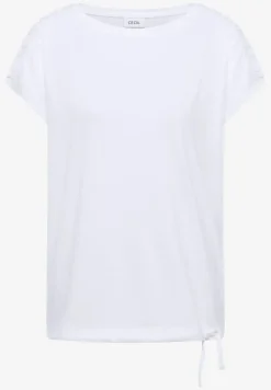 Shirt met korte mouwen en rimpels