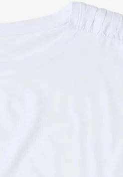 Shirt met korte mouwen en rimpels