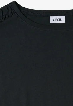 Shirt met korte mouwen en rimpels