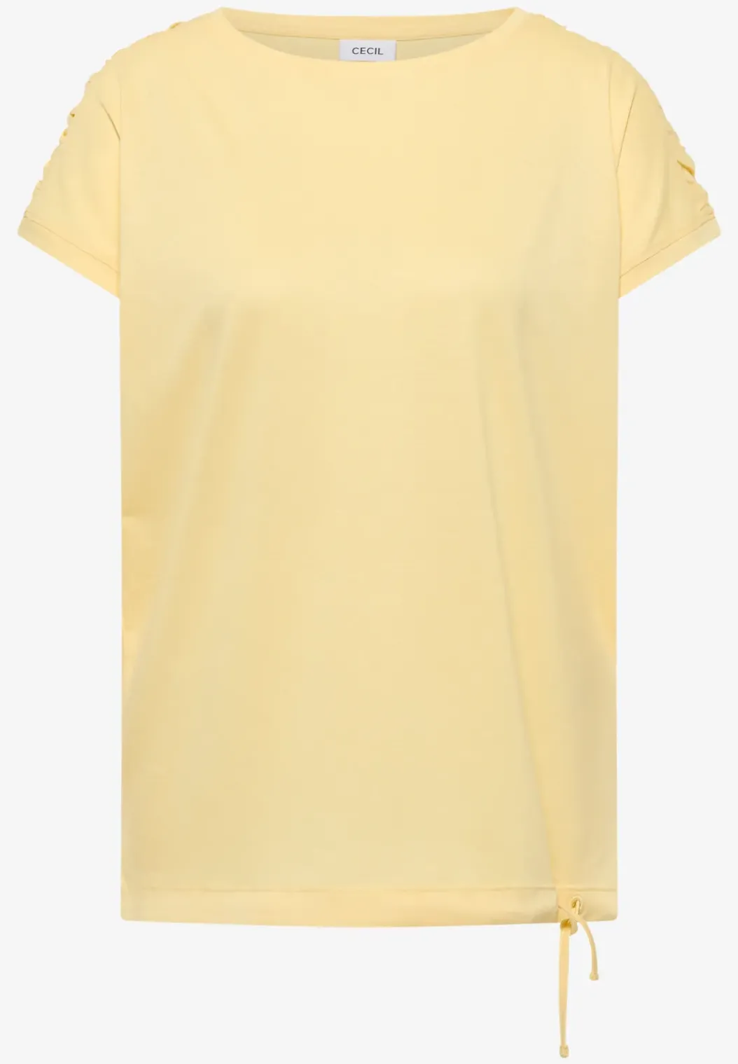 Shirt met korte mouwen en rimpels