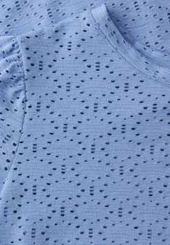Shirt met korte mouwen en ronde hals in kant