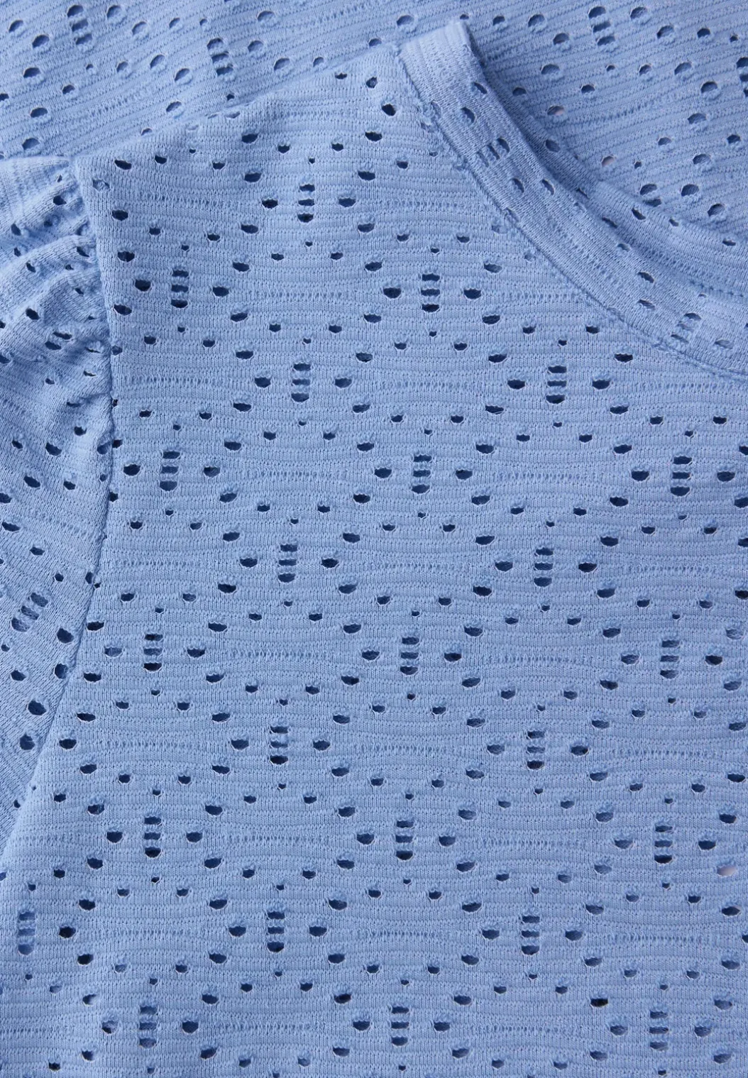 Shirt met korte mouwen en ronde hals in kant