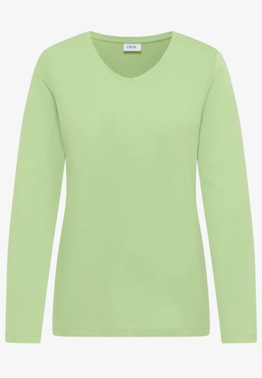 Shirt met lange mouwen en V-hals