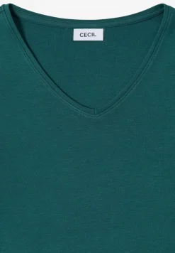 Shirt met lange mouwen en V-hals