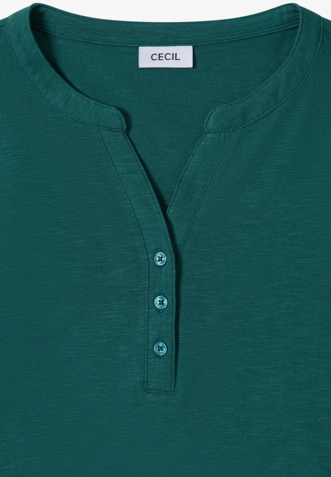 Shirt met lange mouwen met gespleten hals