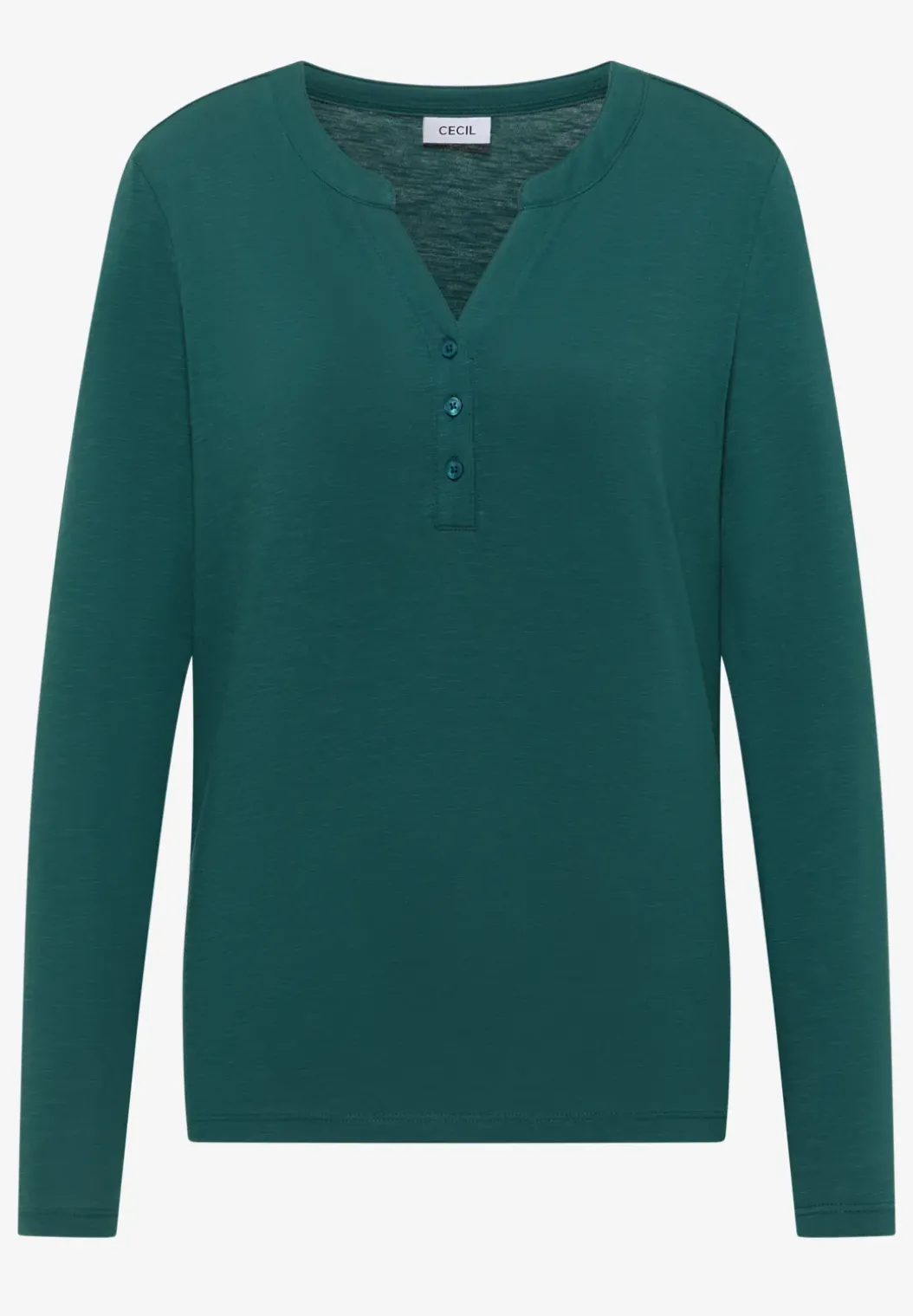 Shirt met lange mouwen met gespleten hals