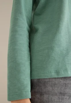Shirt met lange mouwen met gespleten hals