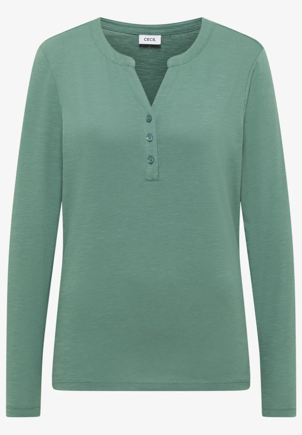 Shirt met lange mouwen met gespleten hals