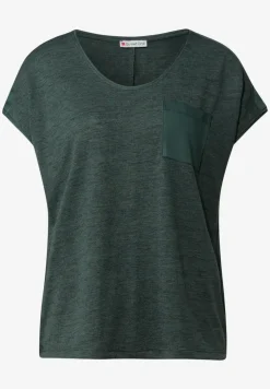 Shirt met linnen look