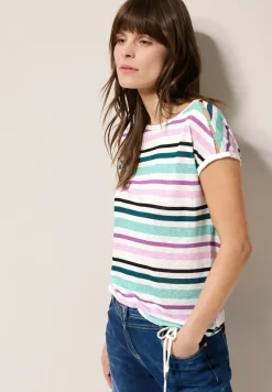 Shirt met linnen look