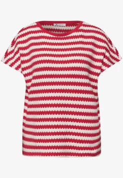 Shirt met losse schouders en strepen