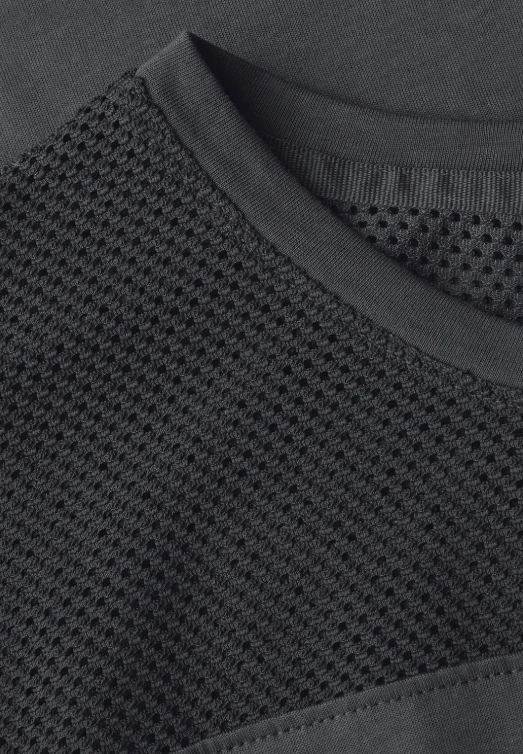 Shirt met mesh detail