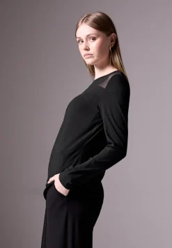Shirt met mesh detail