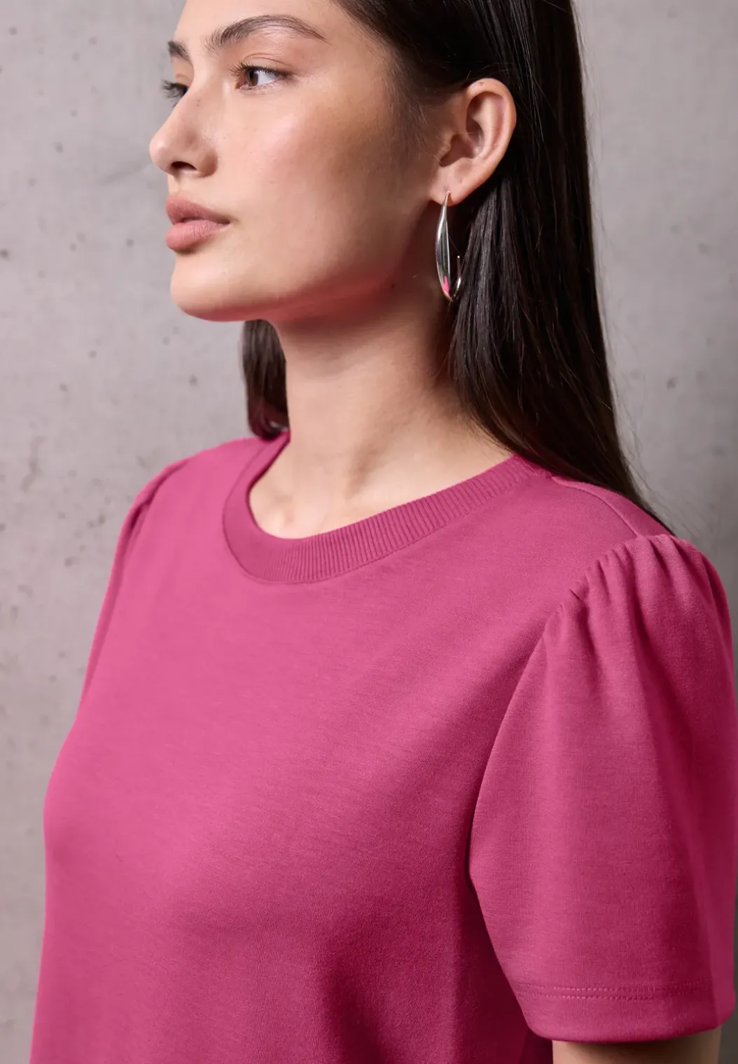 Shirt met mouwen met ruches