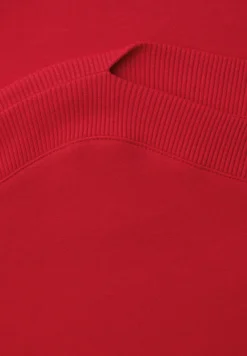 Shirt met overhangende schouders en geribd detail