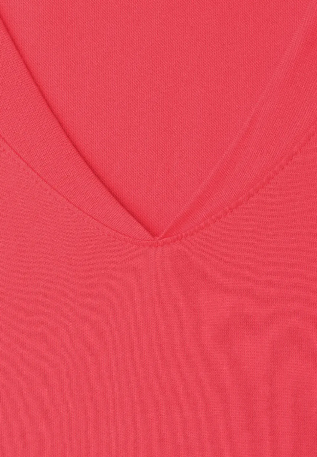 Shirt met overhangende schouders en V-hals