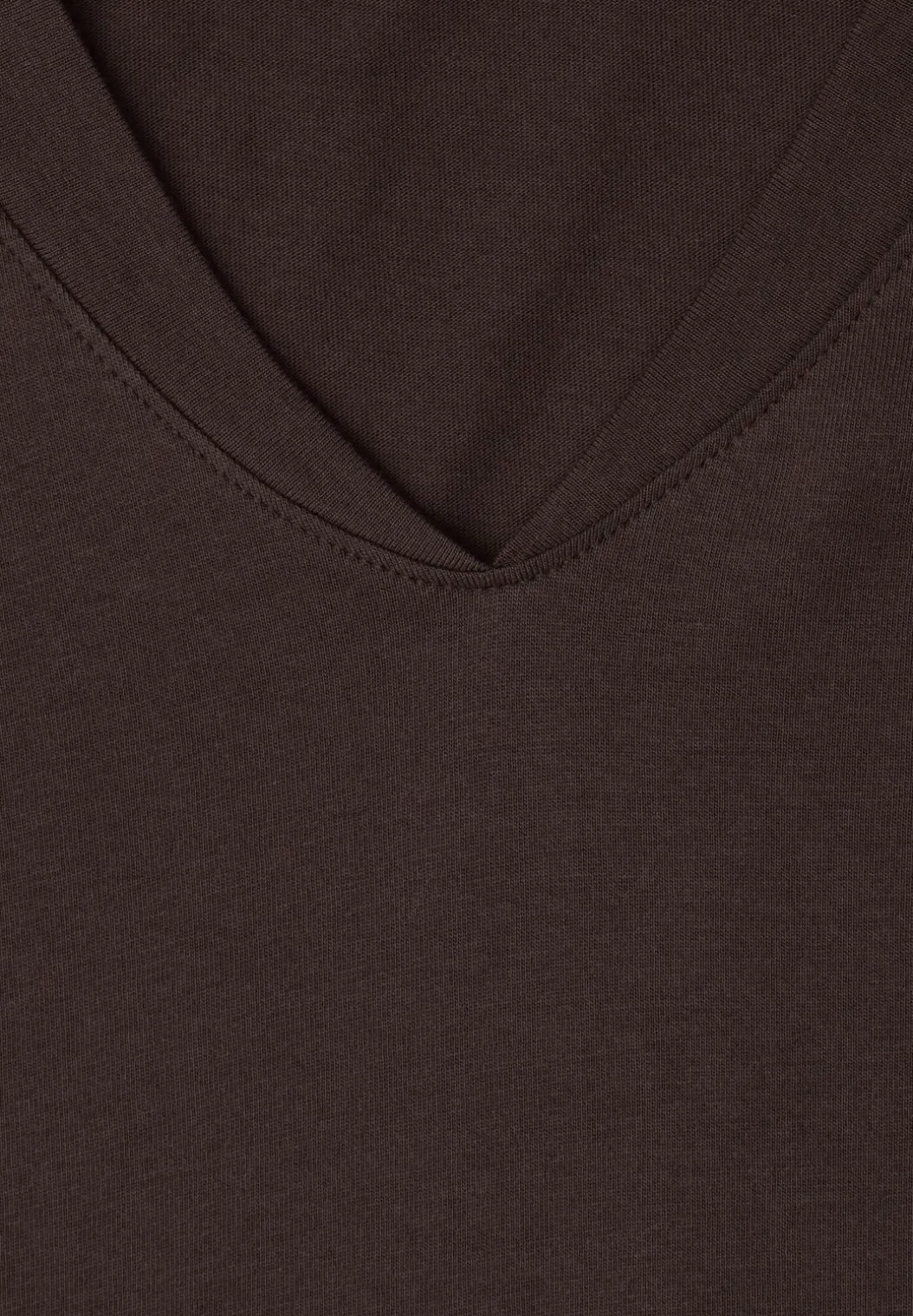 Shirt met overhangende schouders en V-hals