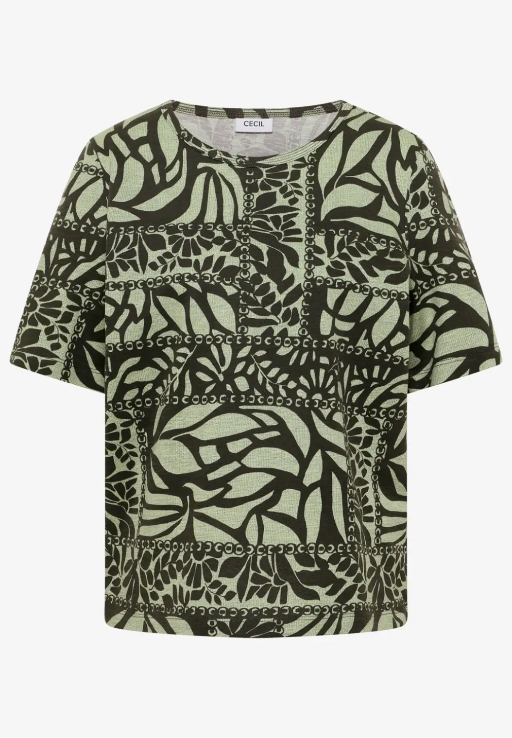 Shirt met patchworkprint