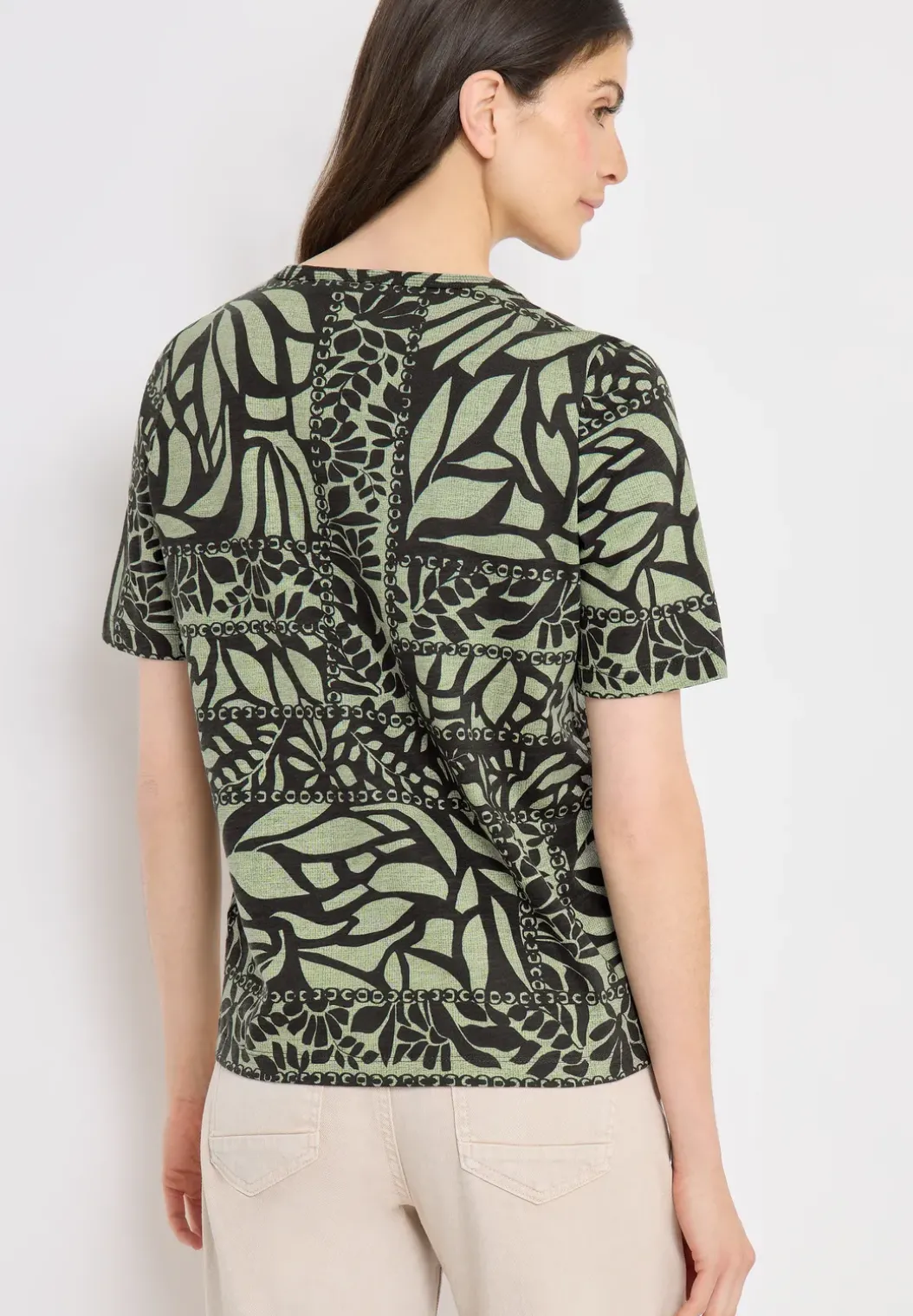 Shirt met patchworkprint