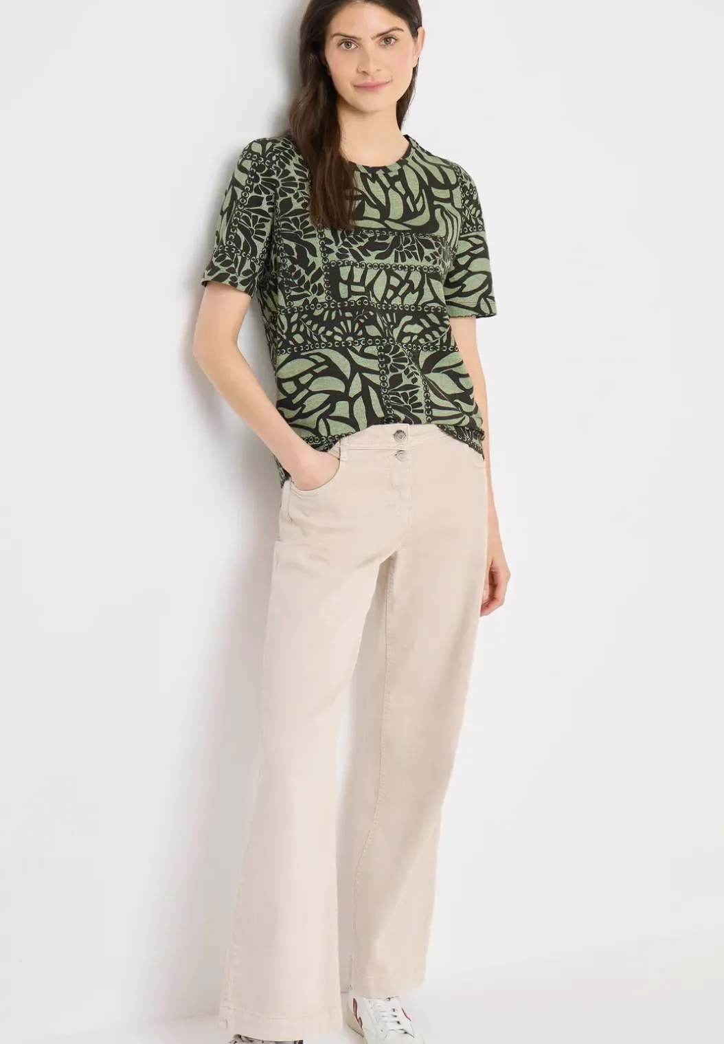 Shirt met patchworkprint