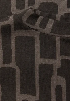 Shirt met print en trekkoord