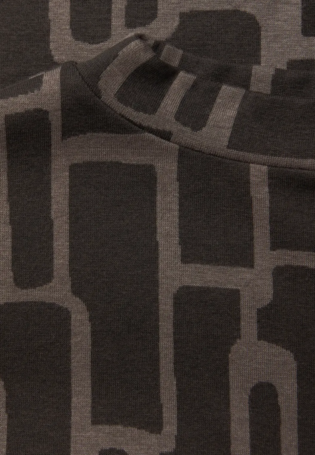 Shirt met print en trekkoord