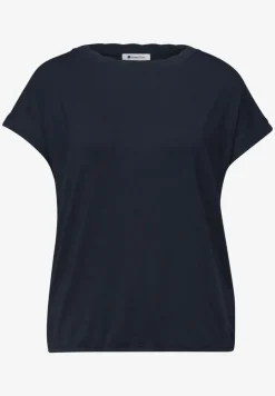 Shirt met ronde hals en decoratieve tape