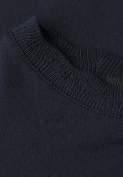 Shirt met ronde hals en decoratieve tape