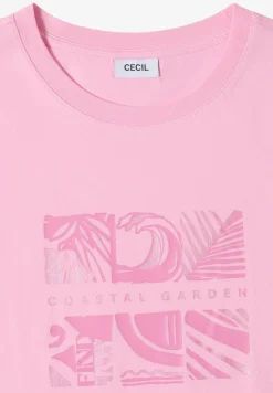 Shirt met ronde hals en frontprint