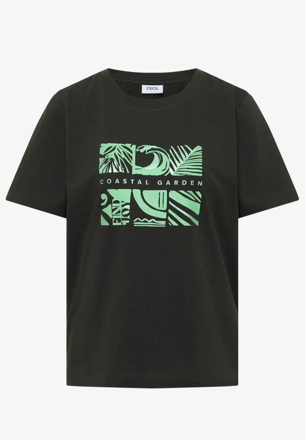 Shirt met ronde hals en frontprint