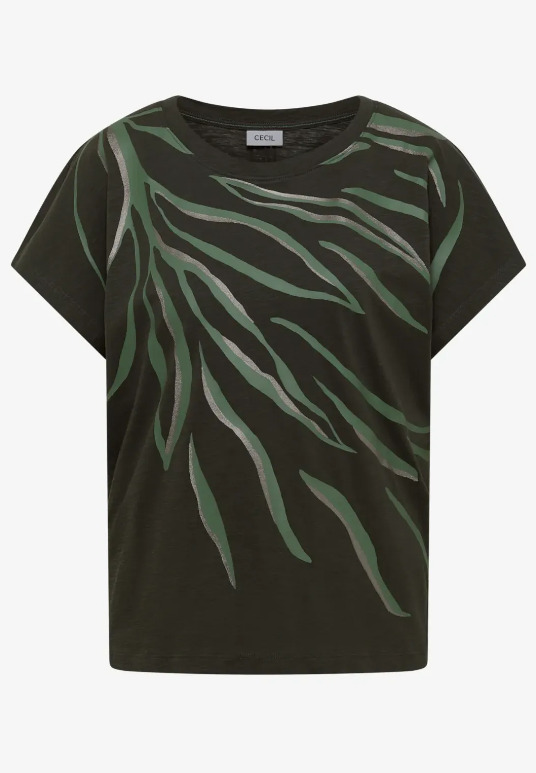 Shirt met ronde hals en frontprint
