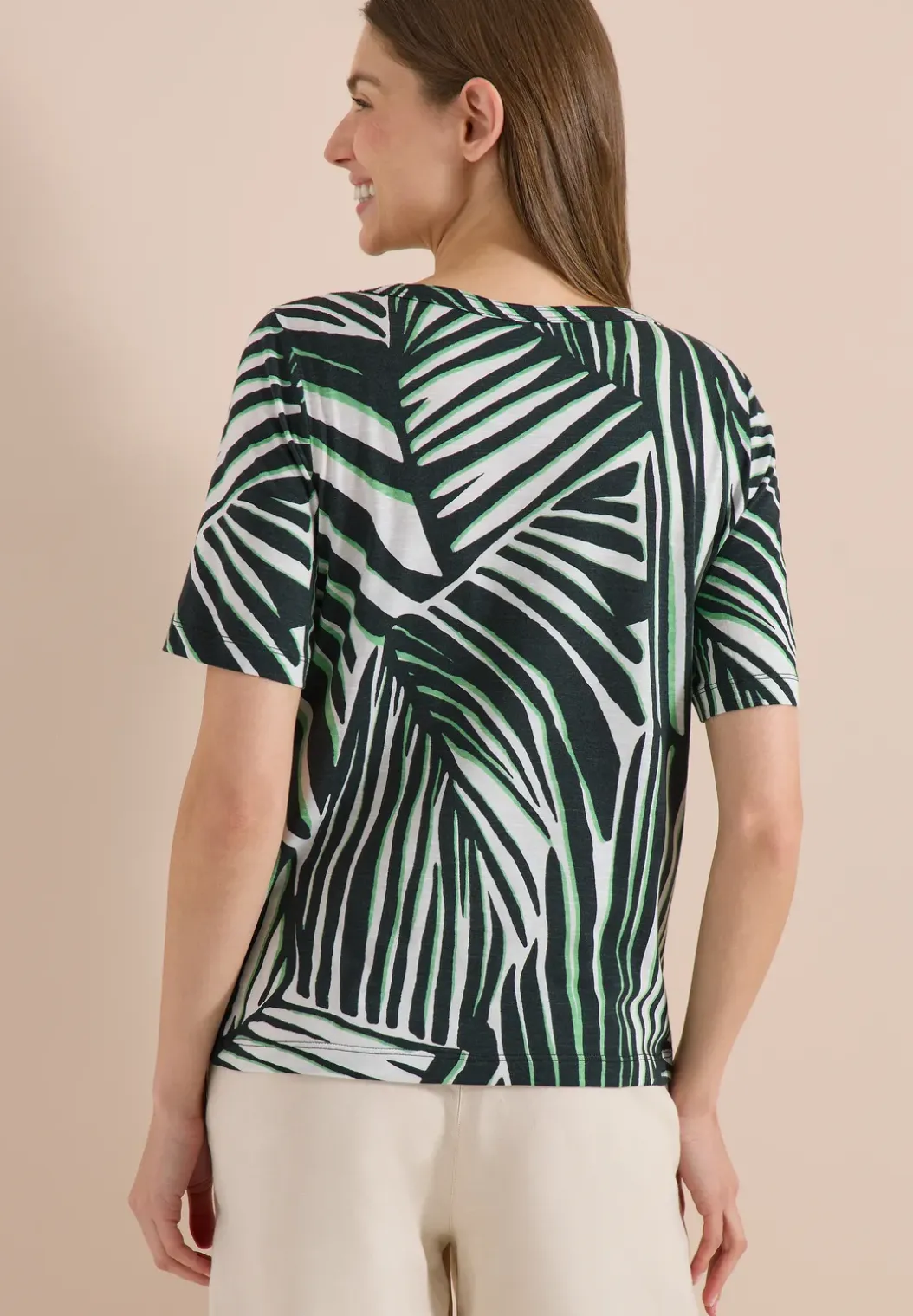Shirt met ronde hals en grafische print