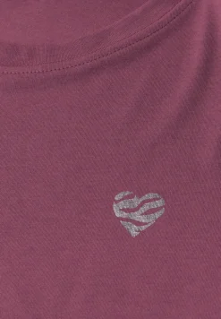 Shirt met ronde hals en hartdetail