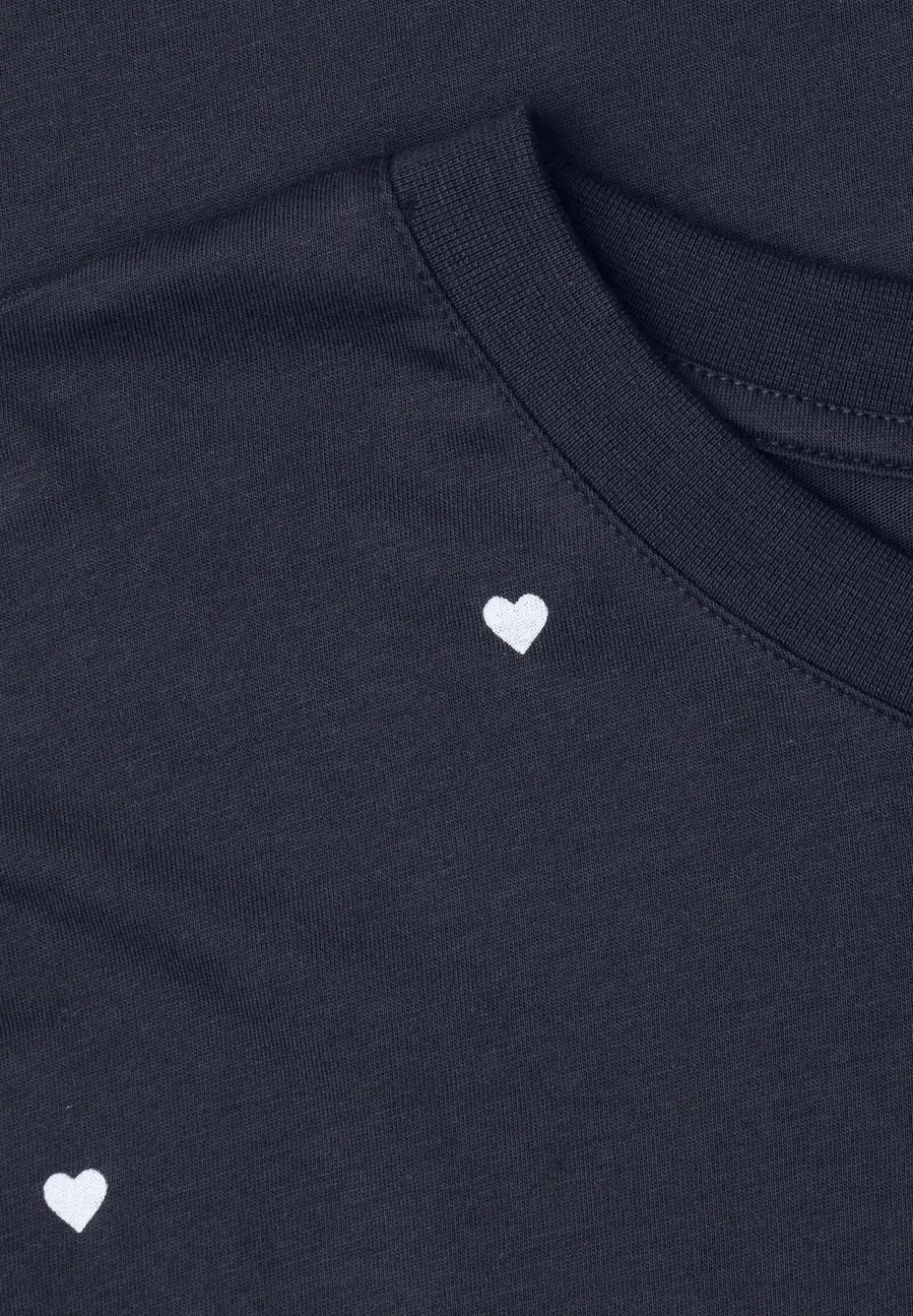 Shirt met ronde hals en hartjesprint