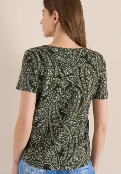 Shirt met ronde hals en minimale opdruk