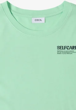 Shirt met ronde hals en opdruk op de rug