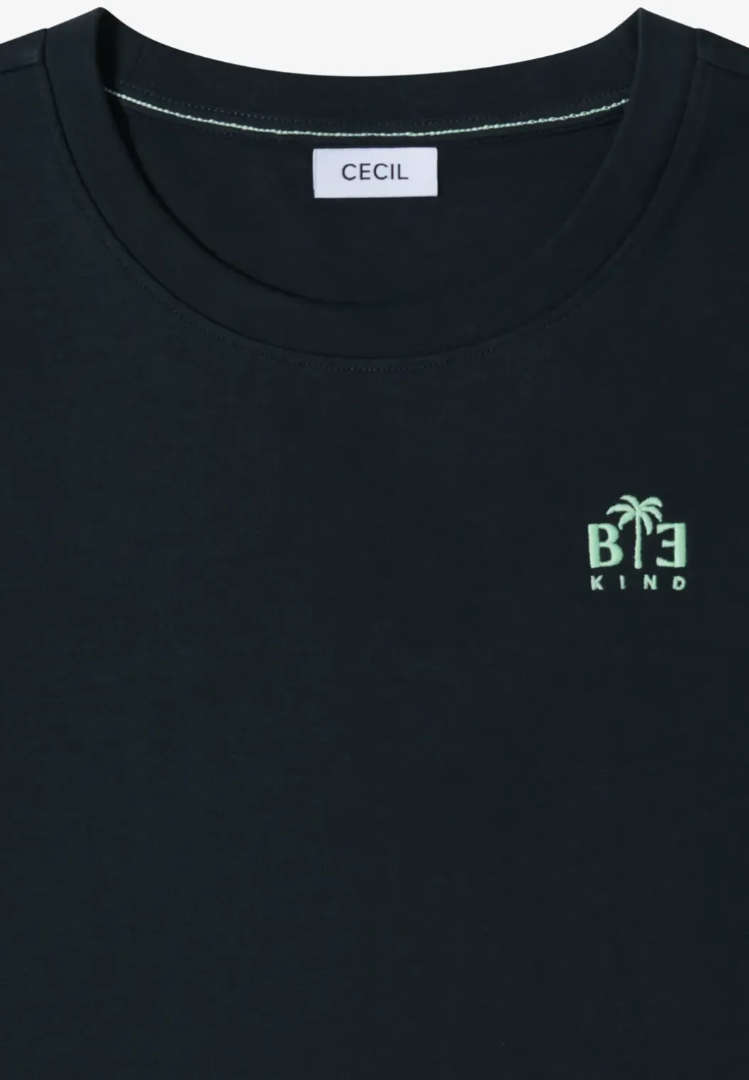 Shirt met ronde hals en printdetail