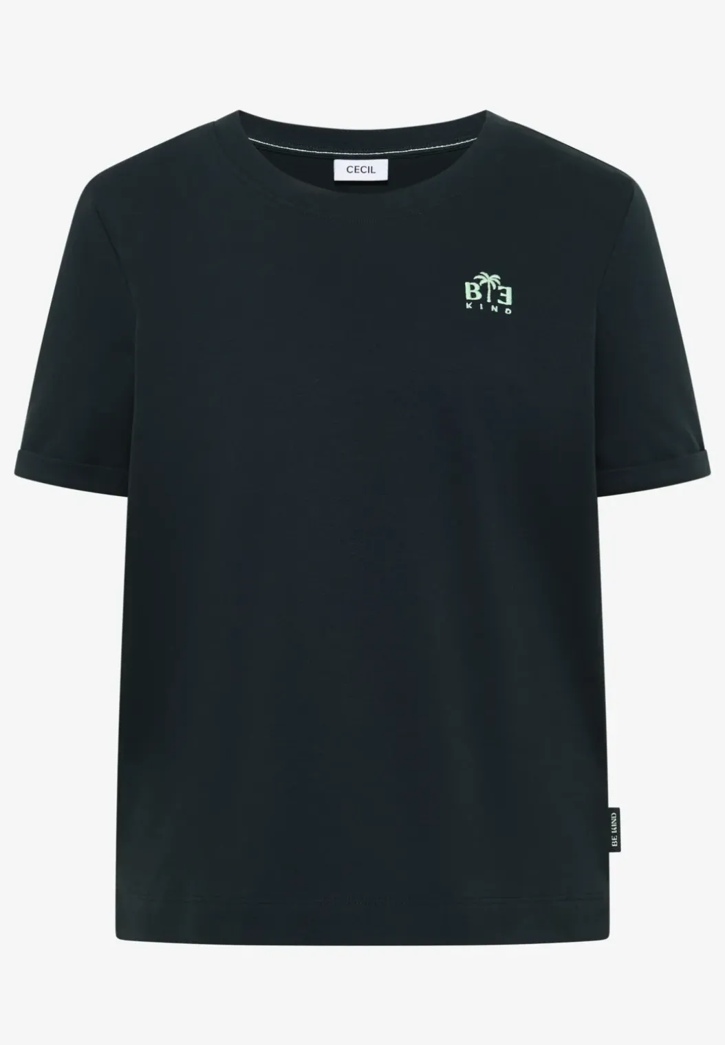 Shirt met ronde hals en printdetail
