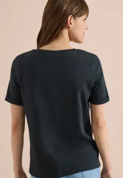 Shirt met ronde hals en printdetail