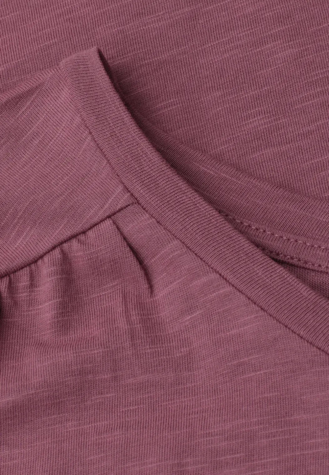 Shirt met ronde hals en rimpels