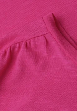 Shirt met ronde hals en rimpels