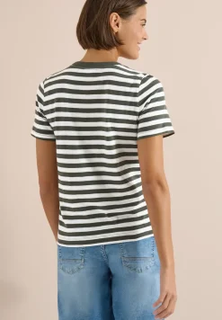 Shirt met ronde hals en strepen